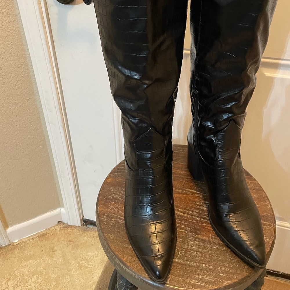 Tall Snakeprint Dress Boots